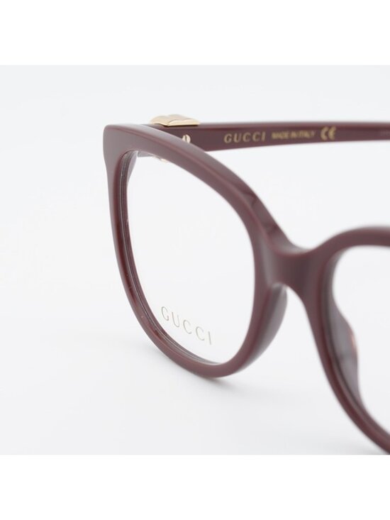 Gucci GG1075O 006 Eyeglasses Burgundy 54mm Square Frame main image 8